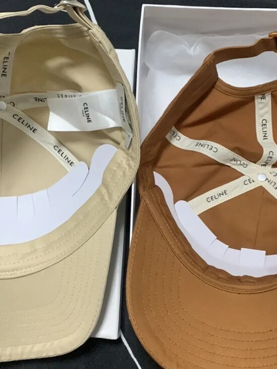 Celine Tan and Cream Caps